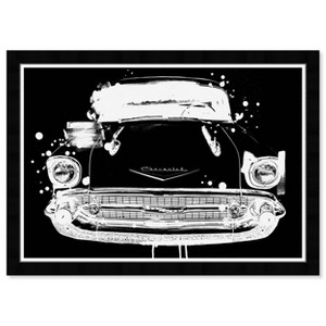 19" x 13" Vintage Car Noir Transportation Framed Wall Art Black - Hatcher and Ethan - 1 of 4