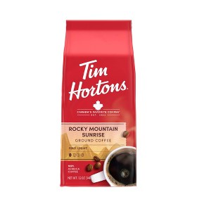 Tim Hortons Rocky Mountain Sunrise Blend Ground Coffee - Light Roast - 12oz Bag - 1 of 4