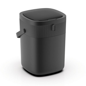 SEVOBAL Indoor Trash Cans Bathroom Small Trash Can 3 Gallon Slim Garbage Bin Wastebasket for Bedroom, Office, Kitchen, Black, 10.1"*10.3"*13.6" - 1 of 4