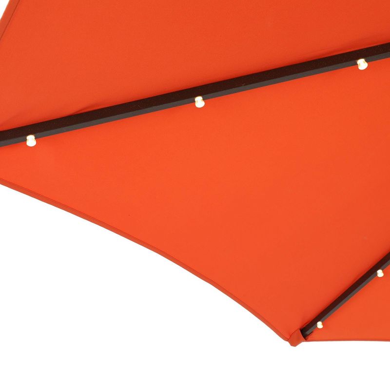 7.5&#39; x 7.5&#39; Solar LED Patio Umbrella Orange - Wellfor, 6 of 15