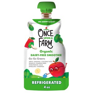 Once Upon A Farm Go-Go Greens Organic Dairy-Free Kids' Smoothie - 4oz Pouch - 1 of 4