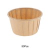 Unique Bargains Curled Rim Disposable Baking Cups Greaseproof Paper 2.56" x 1.57" 50Pcs - 4 of 4