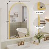 Arched Wall Mirror – Modern Arch Metal Frame Bathroom Vanity Mirror, Hanging or Leaning Design - 2 of 4