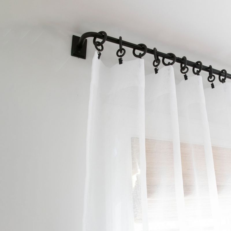 Schatzi Brown Boho Moons Black and White Set of 2 Panel Sheer Window Curtain - Deny Designs, 5 of 7