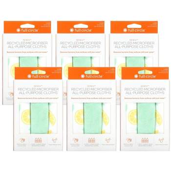 Full Circle Home Renew Recycled Microfiber All-Purpose Cloths Citrus Print - Case of 6/3 ct