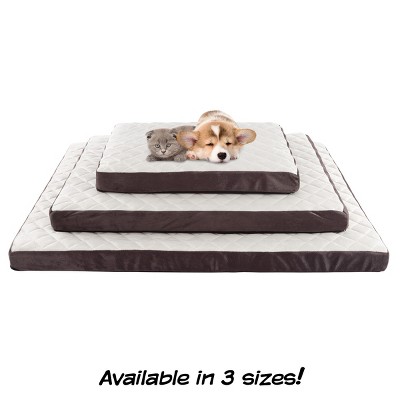 Pet Adobe Orthopedic Pet Bed With Bamboo Charcoal-Infused Foam and Nonslip Base - Brown and White