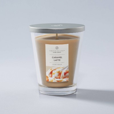 Glass Jar Caramel Latte Candle - Home Scents