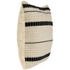 Northlight 20" White and Black Handloom Woven Outdoor Square Throw Pillow - 4 of 4