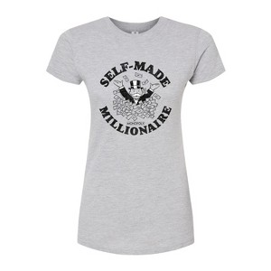 Women's - Monopoly - Self Made Millionaire Fitted Graphic T-Shirt - 1 of 2