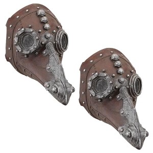 Design Toscano Doctor of Death Steampunk Plague Sculptural Mask: Set of Two - 1 of 4