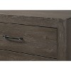 1pc Contemporary Two-Drawers Nightstand Bed Side Cabinet Wooden Furniture Dark Brown Color - 3 of 4