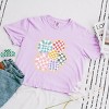 Simply Sage Market S.W.Smiley Rainbow Checkered Boxy Crop Top - 3 of 4