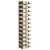 vidaXL Wall Mounted Wine Rack - Storage for 24 Bottles - Gold Iron Material - Includes Mounting Materials - Measures 8.9" x 1" x 45.7" - 3 of 4