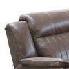Royal Hampton Fabric Manual Recliner Chair with Pillow Top Arms, Brown - 2 of 4