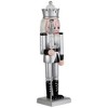Northlight Jeweled Christmas Nutcracker Figure - 14" - Silver and Black - 4 of 4