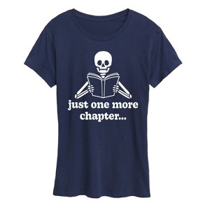 Women's - Instant Message - One More Chapter Skeleton Short Sleeve Graphic T-Shirt - 1 of 4