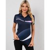 YESFASHION Womens Golf Polo Shirts Collared Short Sleeve T Shirt Lightweight 2025 Moisture Wicking Polo Casual 3 Buttons Outfits - 3 of 4