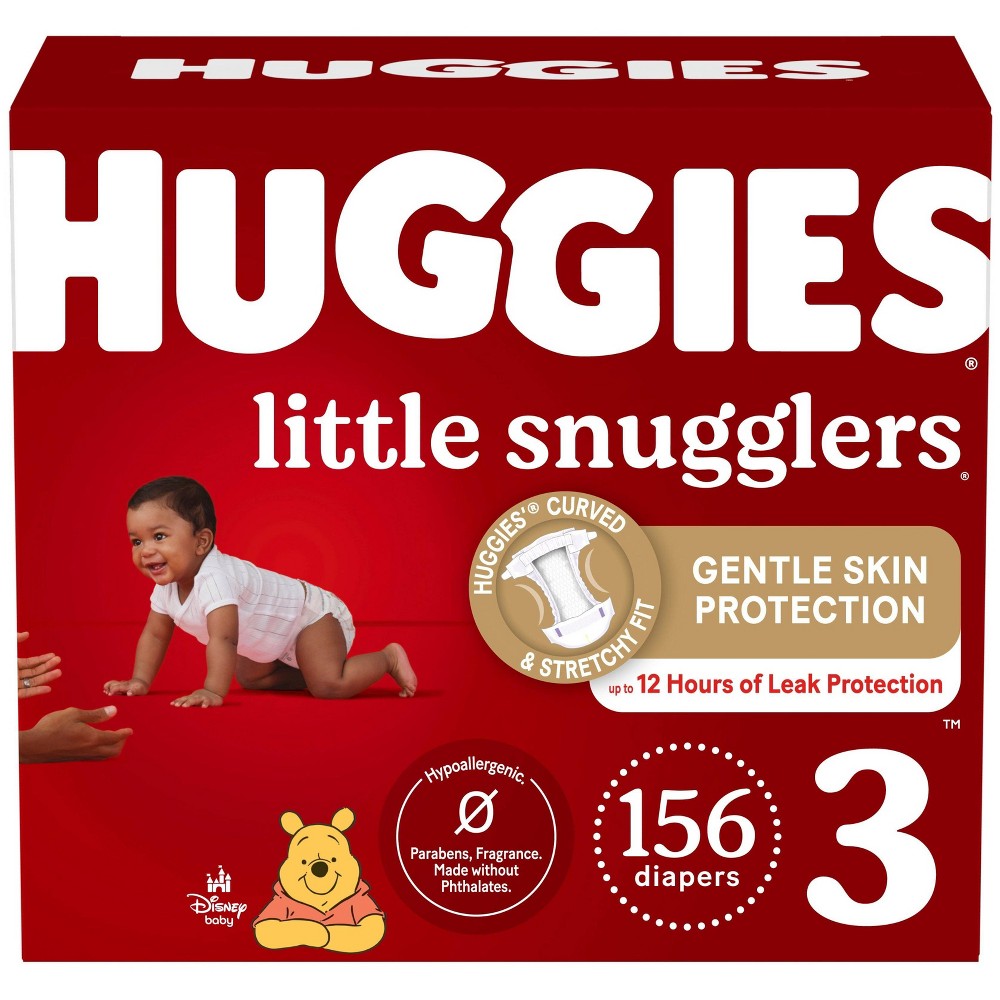 Huggies Little Snugglers Diapers - Size 3 - 156ct