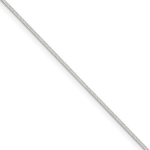 Black Bow Jewelry 0.85mm Sterling Silver Diamond Cut Round Snake Chain Necklace - 1 of 4