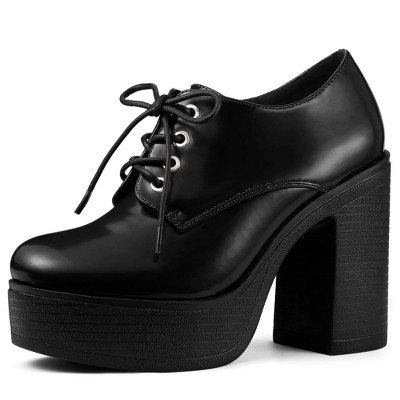 Allegra K Women's Platform High Chunky Heel Ankle Booties : Target