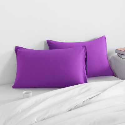 2 Pack Brushed Microfiber Pillowcases, Super Soft Pillowcases with Envelope Closure - NTBAY