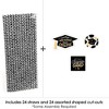 Big Dot of Happiness Hello College Graduation Paper Straw Decor - Party Striped Decorative Straws - Set of 24 - 3 of 4