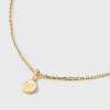 14K Gold Plated Round Initial Pendant Necklace - A New Day™ - 4 of 4