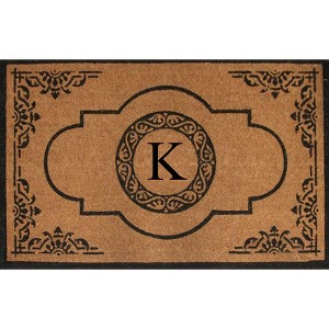 A1HC Non Slip Rubber and Natural Coir Doormat for Outdoor Entrance Front Door Mat 30x48 Monogrammed - 1 of 4