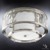 Urban Ambiance Luxury Art Deco Deco Ceiling Fixture,  7.375"H x 15"W,  Brushed Nickel Finish, UHP2095 - 3 of 4