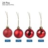 Unique Bargains Acrylic DIY Craft Party Christmas Tree Ornament Hanging Balls 1.57" 24 Pcs - 3 of 4