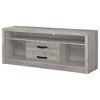 59" Driftwood Engineered Wood Classic TV Stand with 2 Drawers for Ample Storage and Durable Finish for Living Room and Bedroom - 3 of 4
