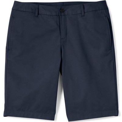 Lands' End School Uniform Women's Plain Front Blend Chino Shorts - 4 ...