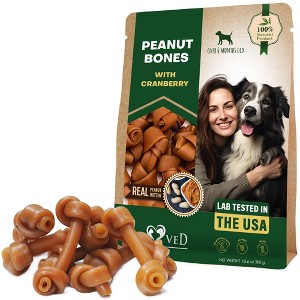 Beloved Pets Dog Treats Peanut Butter Bones with Cranberry, Rawhide Free Chews 10.6 Oz - 1 Pack - 1 of 4
