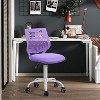 ELJGET Ergonomic Office Chair for Teens, Height Adjustable Desk Chair with Rolling Wheels, Breathable Backrest & Soft Seat - 3 of 4