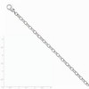 Black Bow Jewelry Men's 5mm 14k White Gold Ridged Oval Link Chain Bracelet - 2 of 4