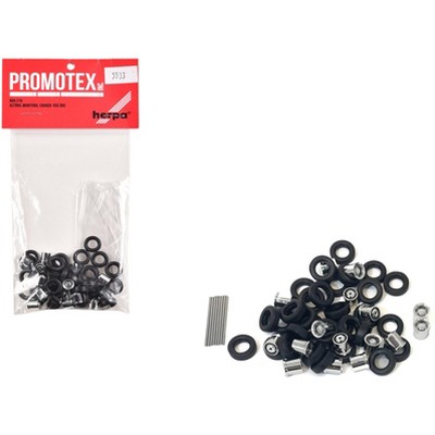Chrome Plated Wheels with Set of 8 pieces 1/87 (HO) Scale Plastic Model by Promotex