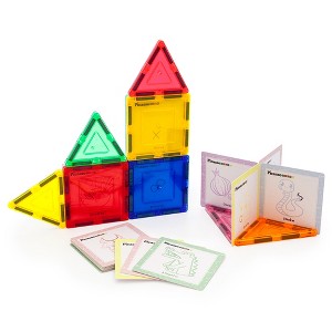 PICASSO-TILES 42PC Magnetic Tiles & Learning Cards, Magnetic Tiles, Building Blocks, STEM Toys for Kids 3+ - 1 of 4