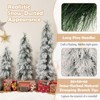 Tangkula 3' 4' 5' Artificial Christmas Tree 3 PCS w/Snow-flocked Branch Tips for Party - 3 of 4