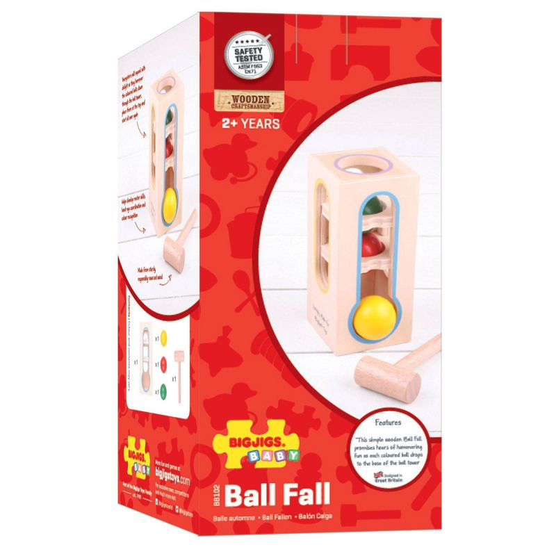 Bigjigs Toys Ball Fall Wooden Developmental Toy, 5 of 6