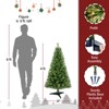 4FT Pre-Lit Artificial Christmas Tree, Artificial Christmas Tree With 241 Branch Tips, Xmas Tree Holiday Decoration with Stand For Home Party - 3 of 4