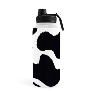 MariaMariaCreative Mooooo Black and White Water Bottle - Society6 - 1 of 4