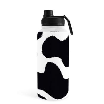 MariaMariaCreative Mooooo Black and White Water Bottle - Society6