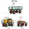 Heavy Duty Steel Garden Cart, Capacity 3 In 1 Pullable Garden Wagon with 13" Wheels, for Gardening Soil, Tools, and Plant Transport - 3 of 4