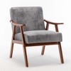 CAVINAS Microfiber Accent Chair with Mid-Height Backrest,Mid-Century Upholstered Living Room Chairs,Reading Chairs for Living Room - 2 of 4