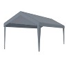 Gulches 12x20ft Carport Replacement Canopy Cover, Waterproof, UV Protected Tarp with 76 Elastic Buckles for Garage Shelter, Frame Not Included - Gray - 3 of 4