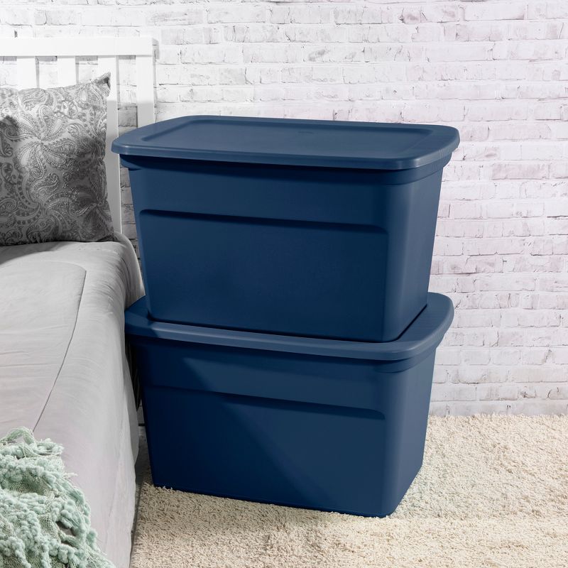 Sterilite Classic Lidded Stackable 30 Gal Storage Tote Container, 5 of 8