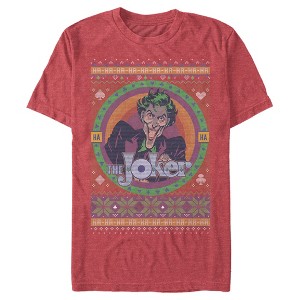 Men's Batman Ugly Christmas Joker T-Shirt - 1 of 4