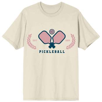 Pickleball League Paddles Est 1984 Crew Neck Short Sleeve Natural Men's T-shirt