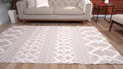 Sabrina Soto Casa Anthracite Geometric 5'3" x 8'0" Area Rug