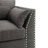 Acme Furniture 38" Laurissa Chair Light Charcoal Linen: Upholstered Armchair, Wood Frame, Tufted Cushions - 4 of 4